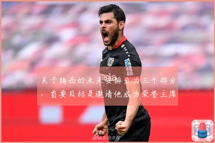 关于梅西的未来安排分为三个部分，首要目标是邀请他成为荣誉主席。